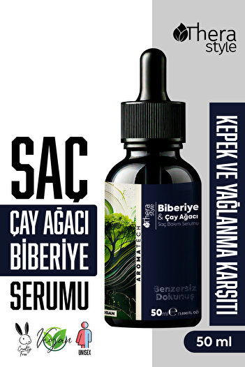 Thera Style Saç Dökülmesi Karşıtı Bakım Serumu Saç Uzama Etkili Çay Ağacı & Biberiye 50 ml