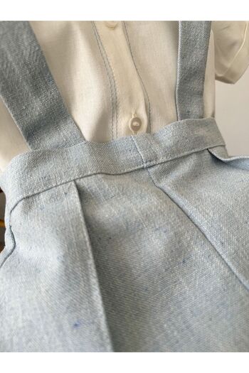 Sis and Bro Boy's Ice Blue Salopet and Shirt Set