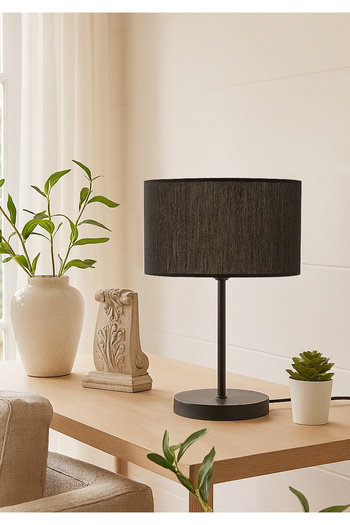 HOMİNG Black Fabric Metal Body Lampshade Ayd-2850