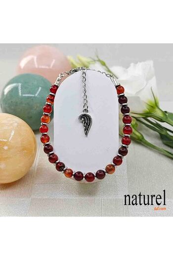 Naturel Tılsım Agate Natural Stone 6mm Bracelet