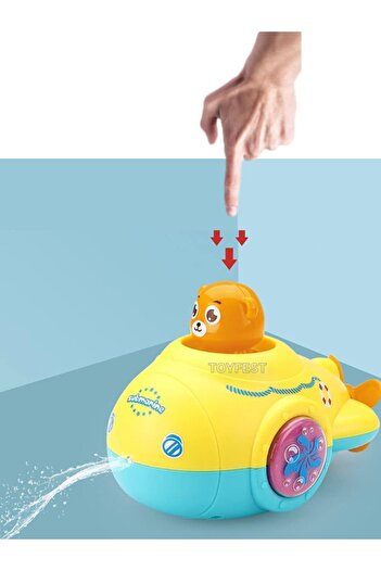 TOYFEST Kurmalı Kendiliğinden Banyo Küvet Havuz Deniz de Yüzen Ayıcık Submarine Denizaltı Oyuncak - Model 1