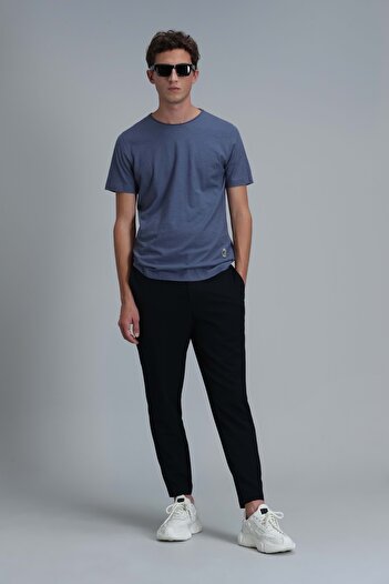 Lufian 111020203   Ανδρικό T-Shirt Junya Basic Ανδρικό T-Shirt ΜΠΛΕ