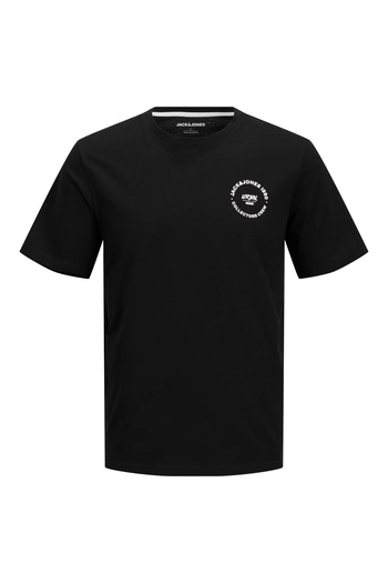 Jack & Jones Crew Neck Logo Printed Black T-Shirt