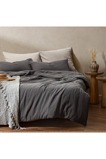 Madame Coco Marla Musselin-Bettbezug-Set für Kingsize, elastisch