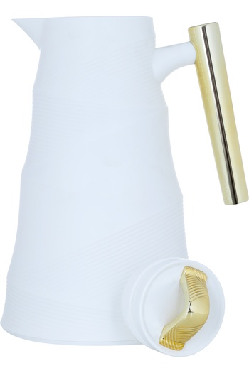 Alsaif Gallery Glory Bp Thermos White And Golden Handle 1 Liter