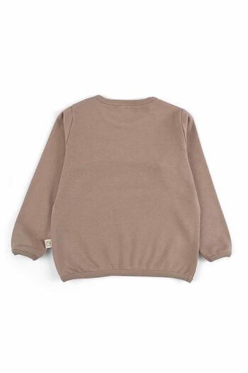 Little Gusto Organic Cotton Sweatshirt Brown
