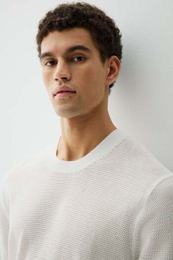 H&M Regular Fit Hole-knit T-shirt