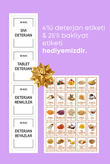 grimorlife 2 Adet Mega Boy Sızdırmaz Depolama Sıvı Toz Deterjan Saklama Kutusu- Ölçekli Deterjan Kutusu 2800 ml