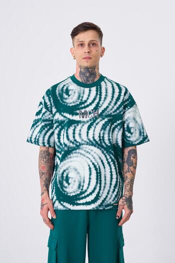 Machinist Ανδρικό μπλουζάκι Imagination Printed Oversize Petrol Green T-shirt