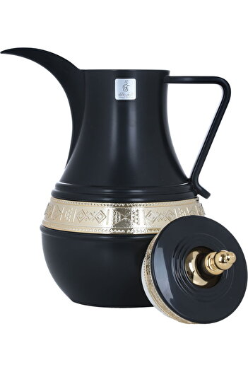 Alsaif Gallery I Hope For A Two-Piece Black And Gold Thermos Set