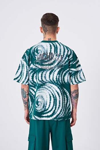 Machinist Ανδρικό μπλουζάκι Imagination Printed Oversize Petrol Green T-shirt