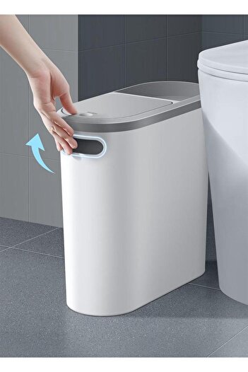 Lova 10 lt Kups Banyo,Ofis,Mutfak Çöp Kovası (KREM)