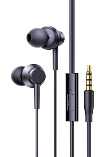 Baseus Wired Earphone, 3.5mm Bass Sound Universal In-Ear Headset Stereo Sound Noise Isolating Compat