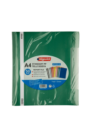Bigpoint Ring Binder 50 Pack, Standard, for A4 Pocket File, Green