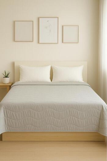 Miabella Home Double Summer Pique, Quilted Double Bedspread, Quilted Pique, Double Bedspread