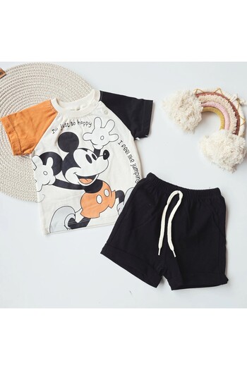 Bolly Baby Mickey Printed Summer Shorts Short Sleeve 2-Piece Baby Boy Set