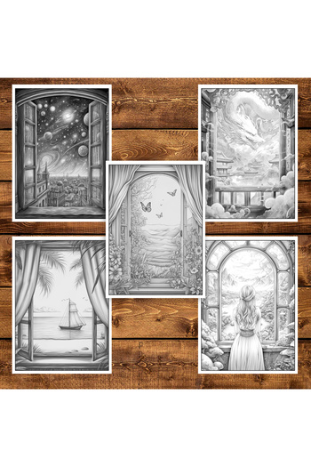 Legendary Gifts Carte de colorat pentru adulti, 50 de ilustratii, O lume noua