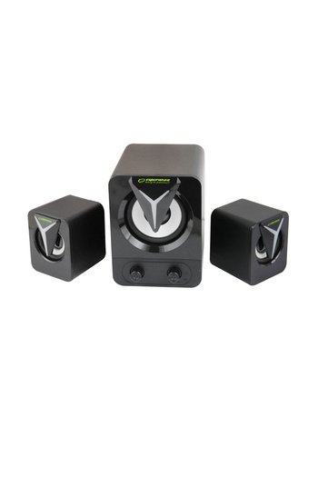 ESPERANZA 2.1 stereo speakers, 10W, 3.5mm jack, USB power supply, Esperanza Rainbow Soprano, RGB, black