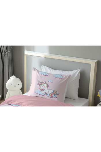 Şen Dekorasyon Clouds and Unicorn Children's Pillow Case