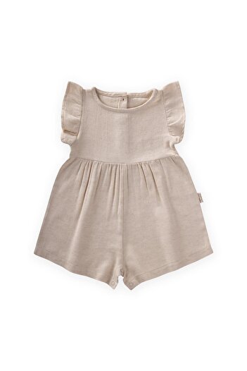 Cigit Linen Jumpsuit 0-3 Years Natural
