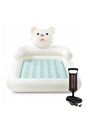 Intex Bear Kids Travel Bed Set With Hand Pump 66814ts Air Mattress with Soft Removable Bed Frame