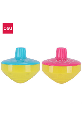Deli 1-Hole Spinning Top Plastic Pencil Sharpener Assorted Color