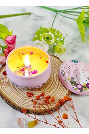 Generic Scented Candles, Luxury Aromatherapy Candles with Dry Flowers for Home SPA(Mint)