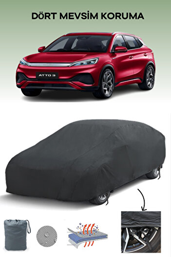 Breen Black Byd Atto3 Car Tarpaulin, Auto Cover, Car Tent