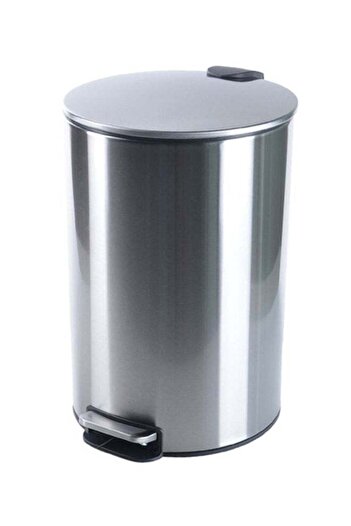 Hoffmayer Trash Can Silver 11.3Liters