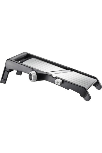 GEFU Loala Rectangular Leaf Shape Vegetable Slicer Silver and Black