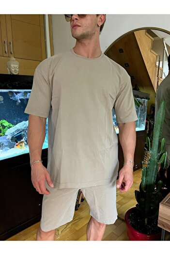 Pubblica Men's Cotton Beige Top-Top Set