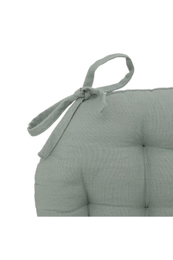 Atmosphera Anjali Premium Quality Cotton Round Chair Pad Celadon Green 38 x 38cm