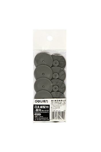 Deli 0152 SP Consumables Φ28×2.5mm 10PCS/BAG, GREY – Ideal for Heavy Punch Use