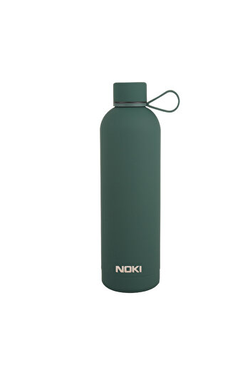 Noki Dark Green Steel Flask Screw Cap Soft Touch / 730 ml