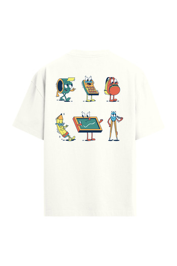 Colermi School Backpack Printed Oversize T-Shirt