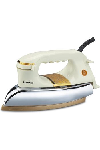 Khind Electric Dry Iron, 1200W, 2.0kg Heavy Weight, Ceramic Coating, Automatic Thermostat Cut-Off, S