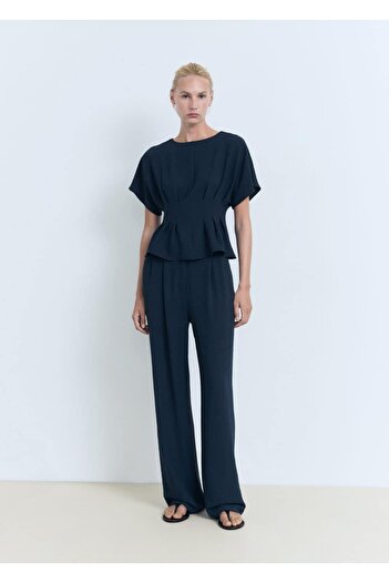 MANGO Woman Straight Cut Trousers with Braces