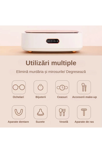 LUDORA LUDORA® ultrasonic cleaner, stainless steel, 45kHz, 4 cleaning modes, sterilization