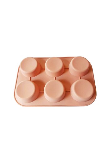 BV Silicone mold for molded cakes, Beige, 6 cavities, 30 cm, 431COF