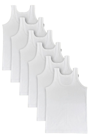 BUTİK1AVM Boy's Singlet 6 Pieces 100% Cotton