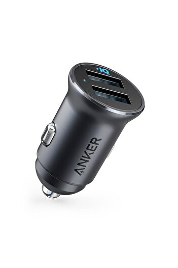 Anker PowerDrive 2 Alloy Metal Mini Car Charger Dual USB Fast Charging Metal Car Adapter