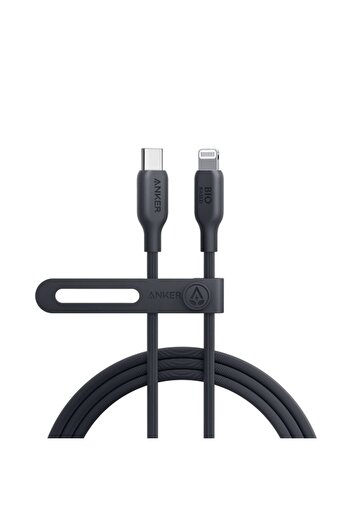 Anker Type C - Lightning Cable A80B1H11 3Ft Black Ultra-Soft Fast Charging Cable in Black