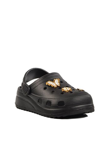 WALKWAY Black Lightweight Girl's Sabo Slippers 205 F