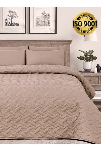 Master Home Textile Microfiber Bedspread Set Fits 200 x 200 cm Double Size Bed 4Pcs King Size Compressed Comforter Set