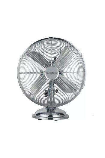 Klausberg KB7537 30 cm metal desk fan, silver