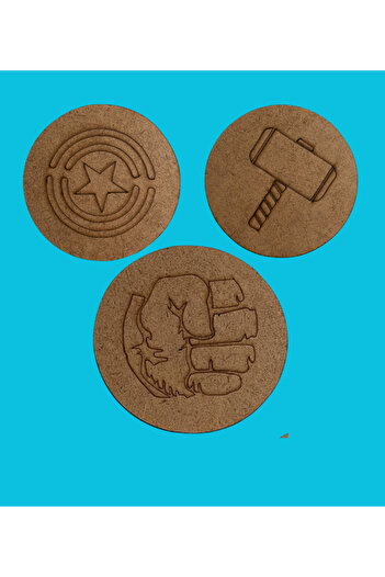 MODAT Wooden Avengers Super Heroes Logo Painting Set Educational Montessori Children's Developmental Toy
