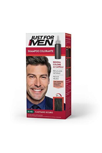 Just For Men Culoare de păr gel pentru bărbați H45 Șaten închis Negru