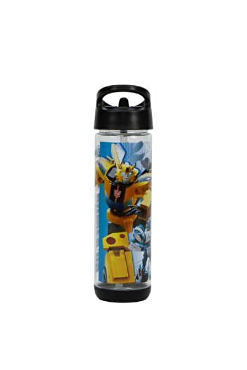 SUNCE Transformers Earthspark Plastic Water Bottle with Straw Multicolor 500ml