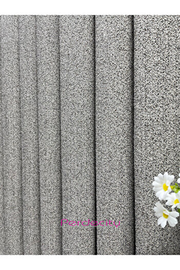PERDECITY Bohemian Style Phuket Gray Backdrop Curtain 1X3 Frequent Pile [Single Wing] Ironing Not Ask All Room Suitable