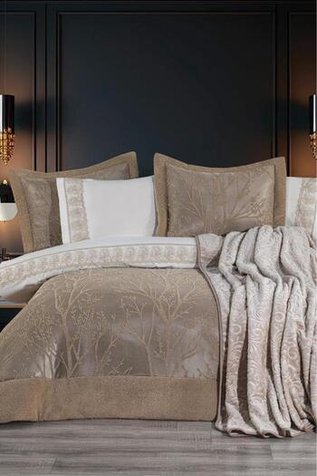 Çeyiz Diyarı Dowry Land Natural 10 Piece Dowry Set with Blanket Beige